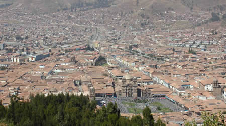 Cusco gezien vanaf Sacsayhuaman